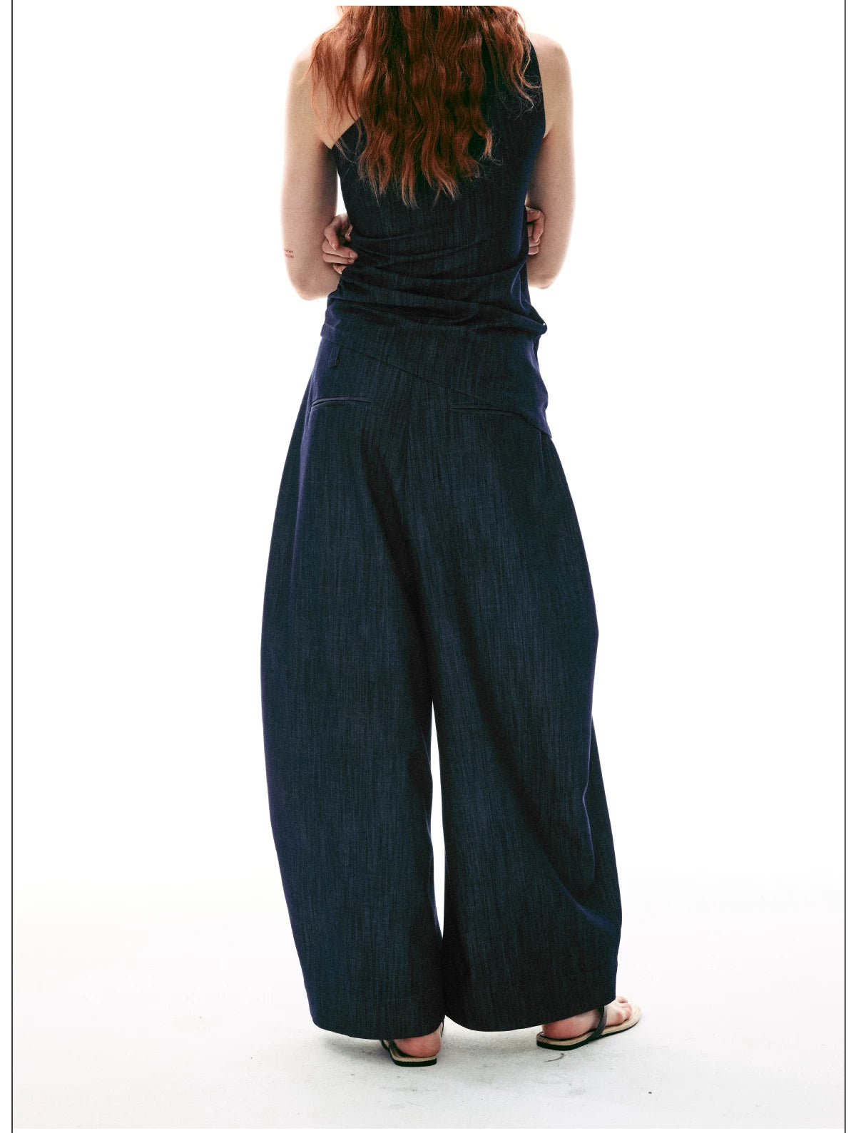 Midnight Meridian One-Shoulder Draped Top