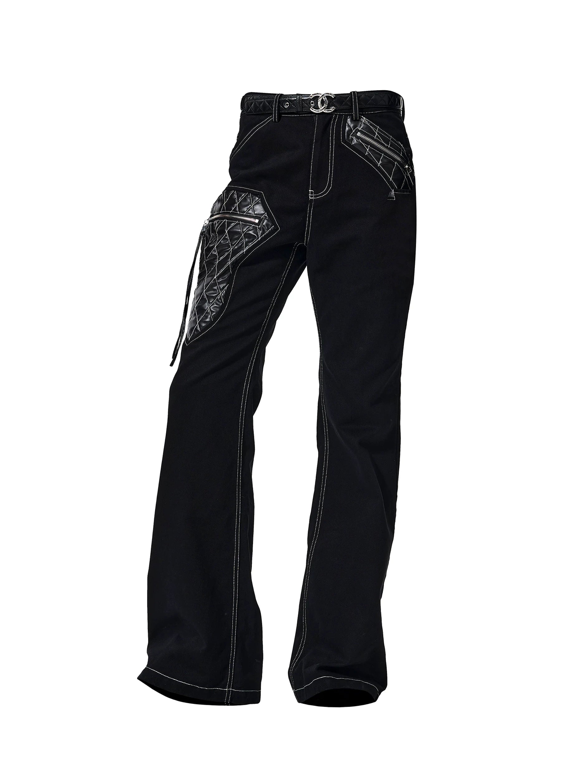 Midnight Lattice Harness Cargo Pants