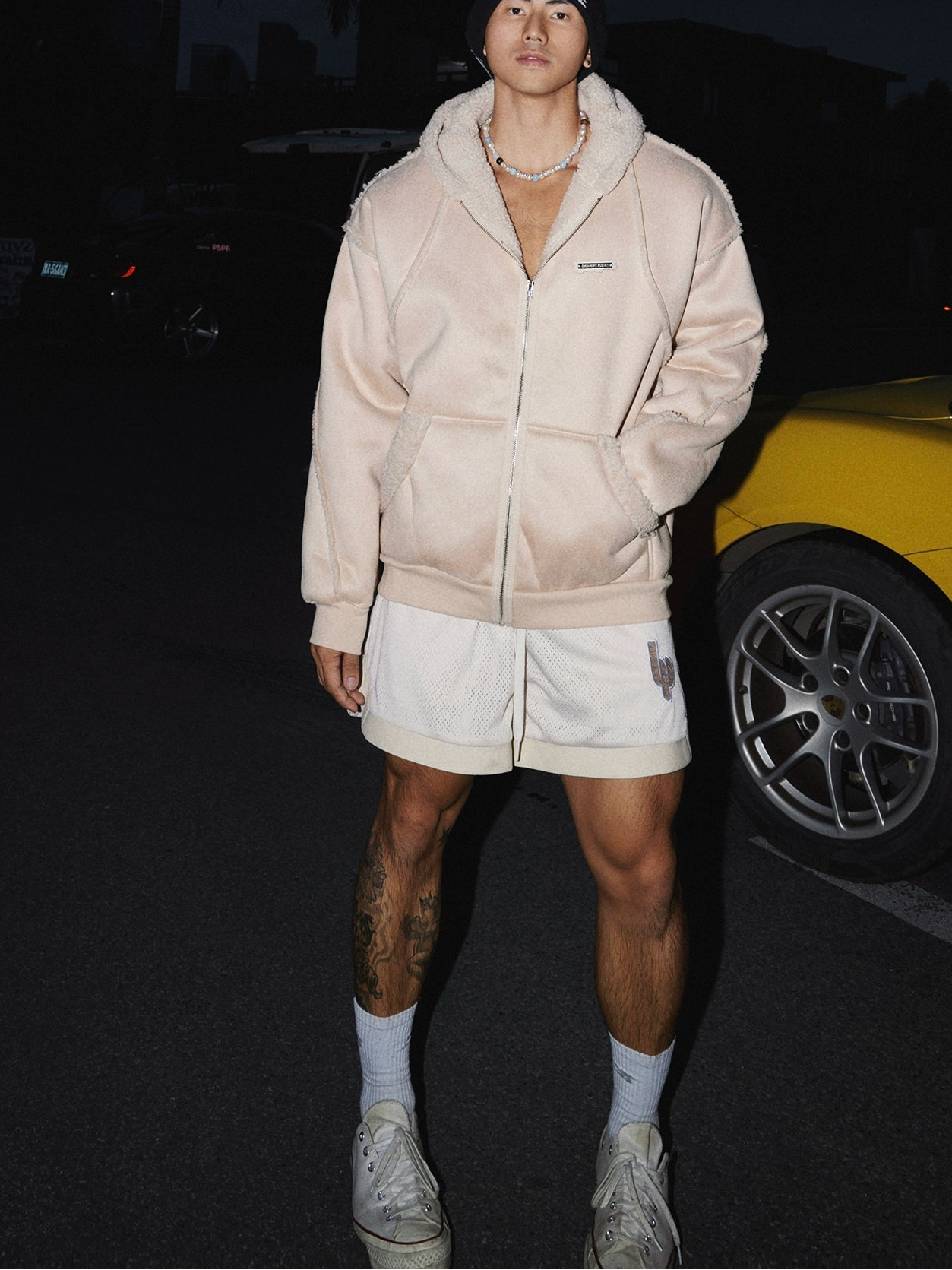 Oat Cloud Sherpa Zip Hoodie