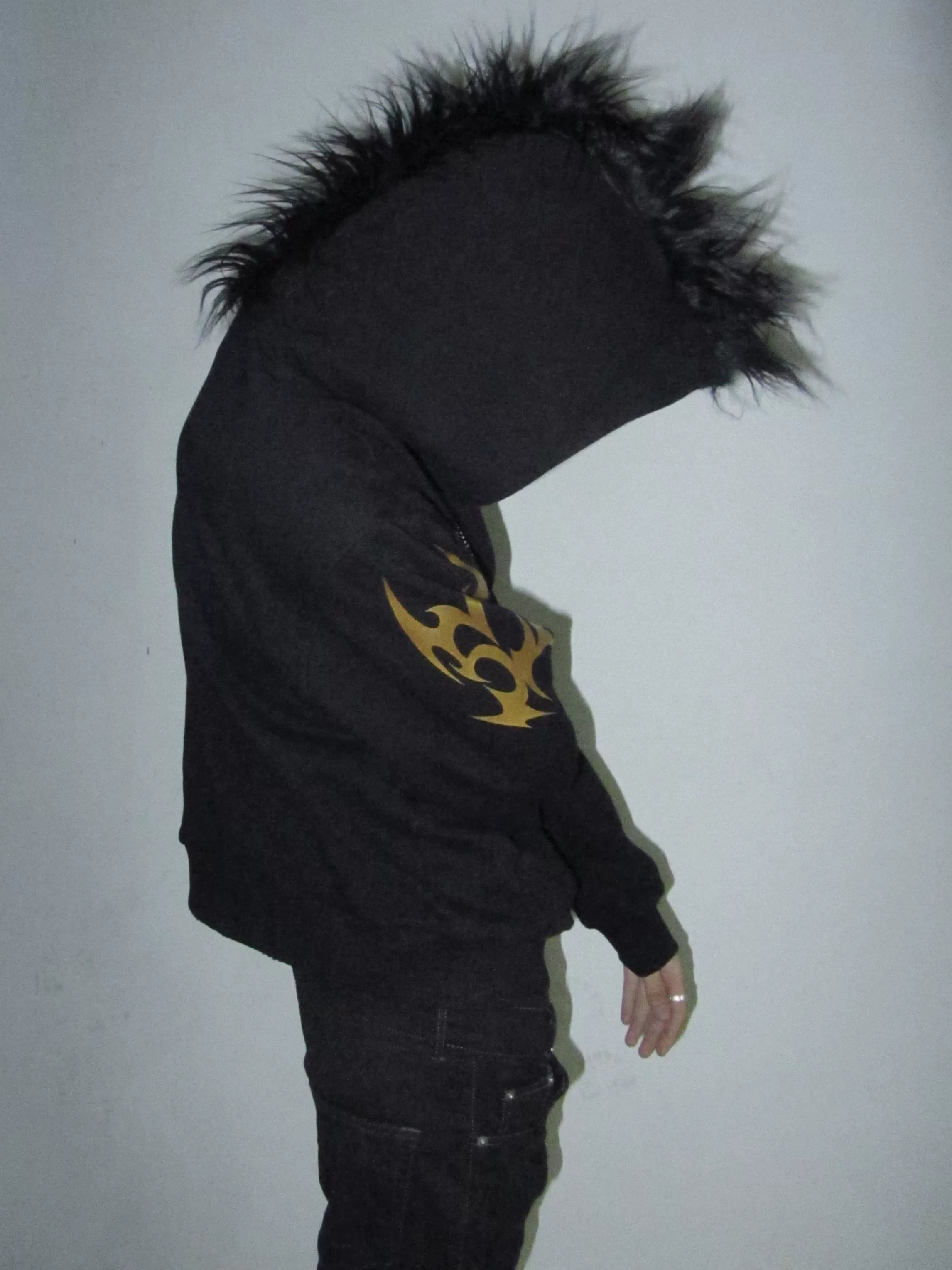 Solar Fang Fur-Hood Tribal Zip Hoodie