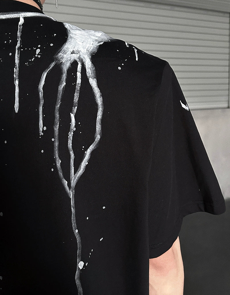 Drip Print Oversized T-Shirt
