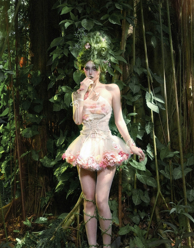 Artificial Flower Chiffon Camisole