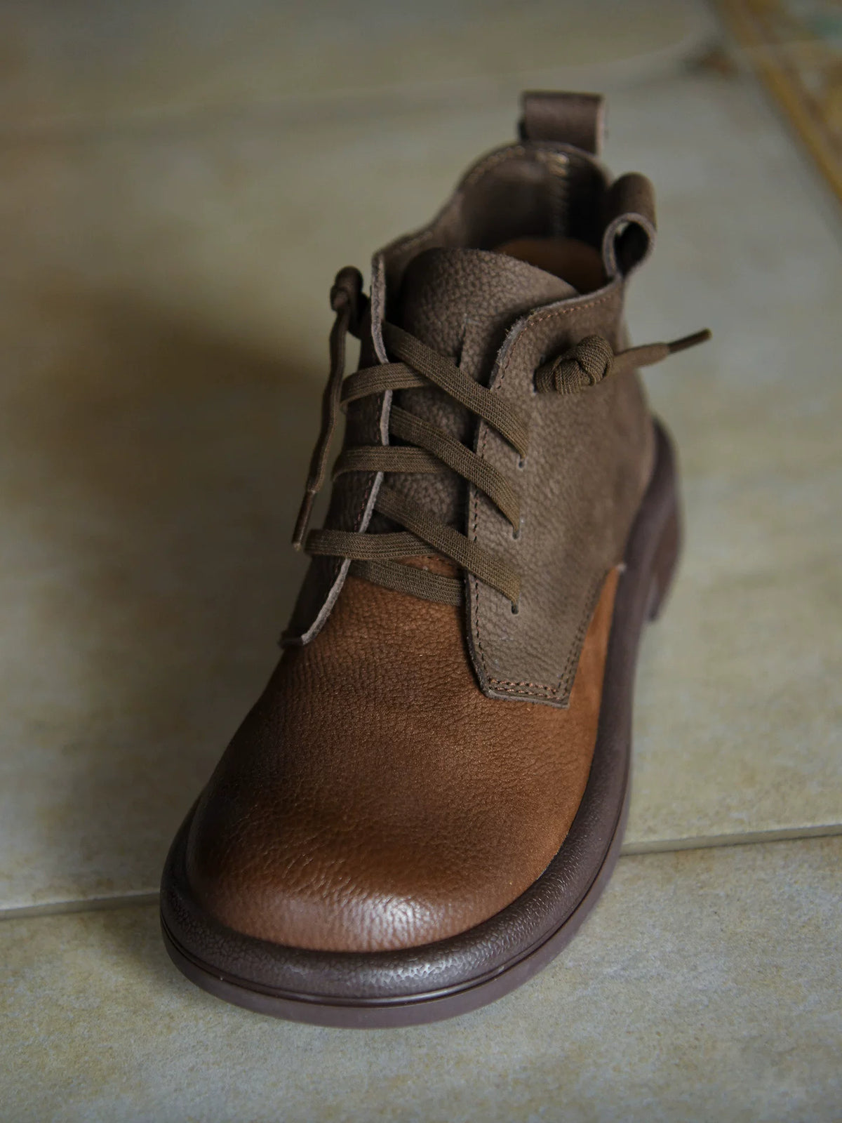 Tavira Two-Tone Leather Lace-Up Shoes