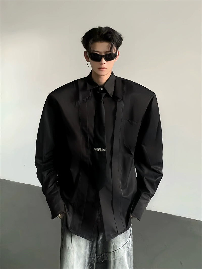 Wide Shoulder Dress Shirt