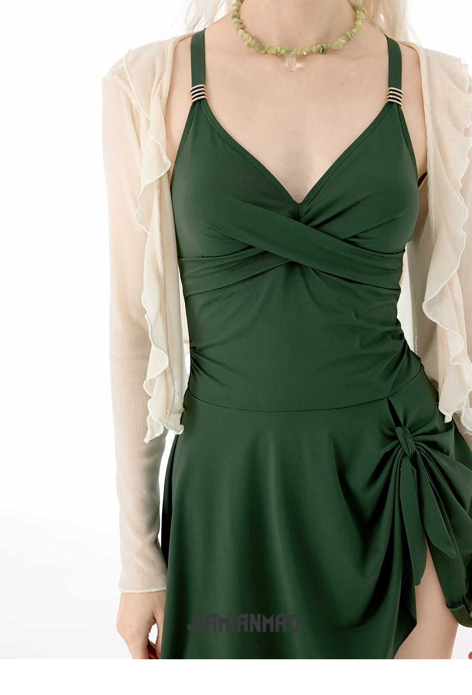 Forest Nymph Ruffle Skater Swim Dress Set