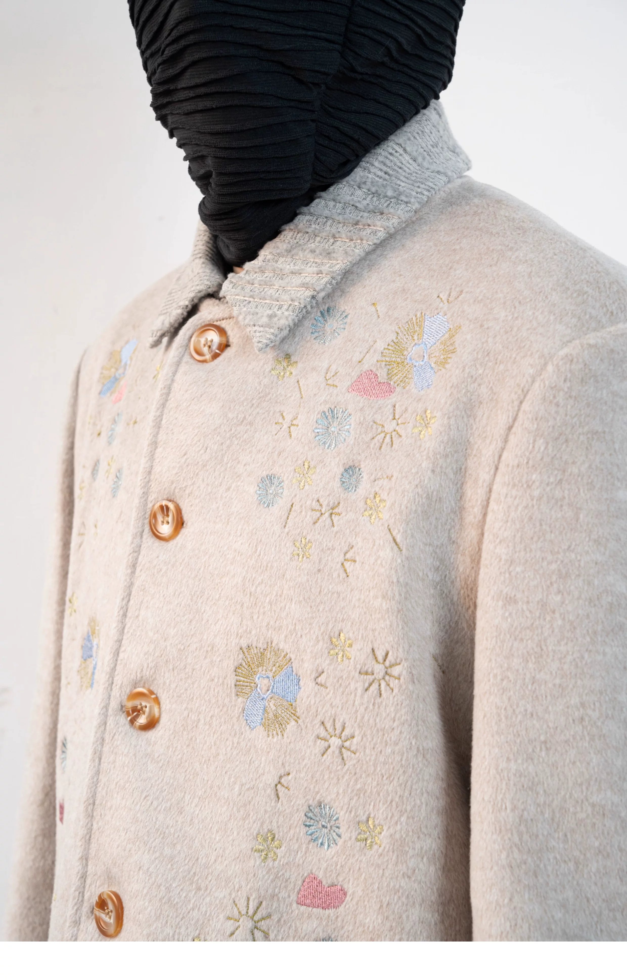 Blush Meadow Embroidered Wool Jacket