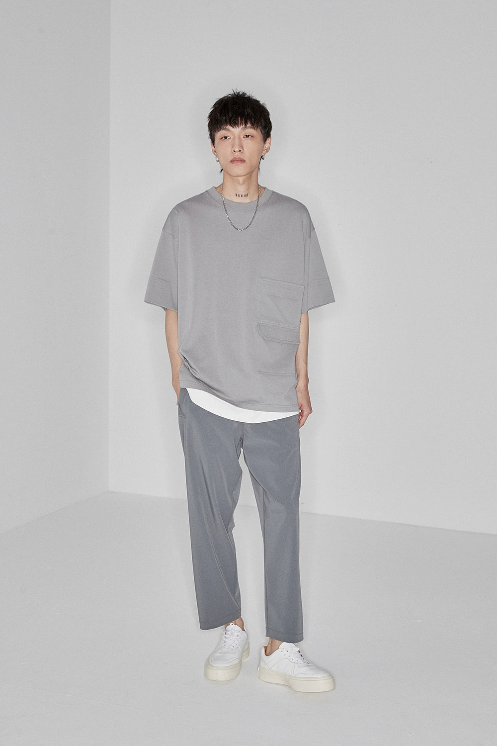 Pantalones de cintura elástica sin costura lateral