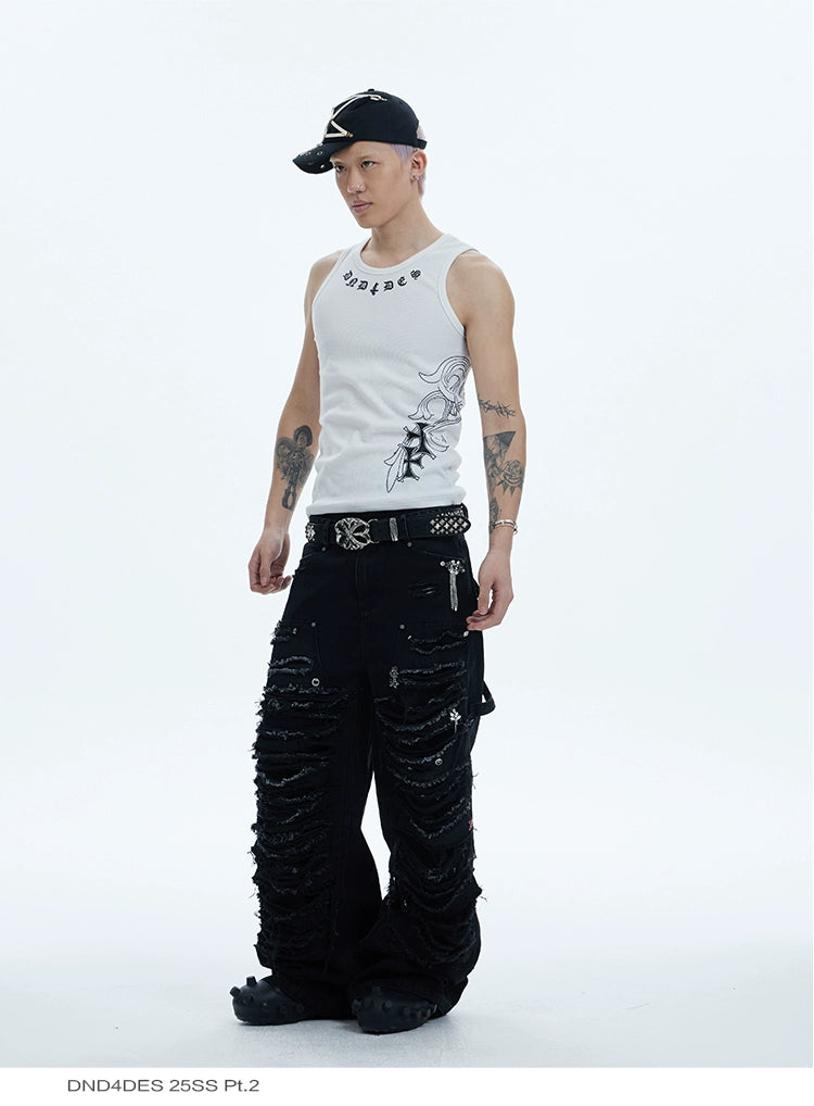 Gothic Letter Tattoo Tank Top