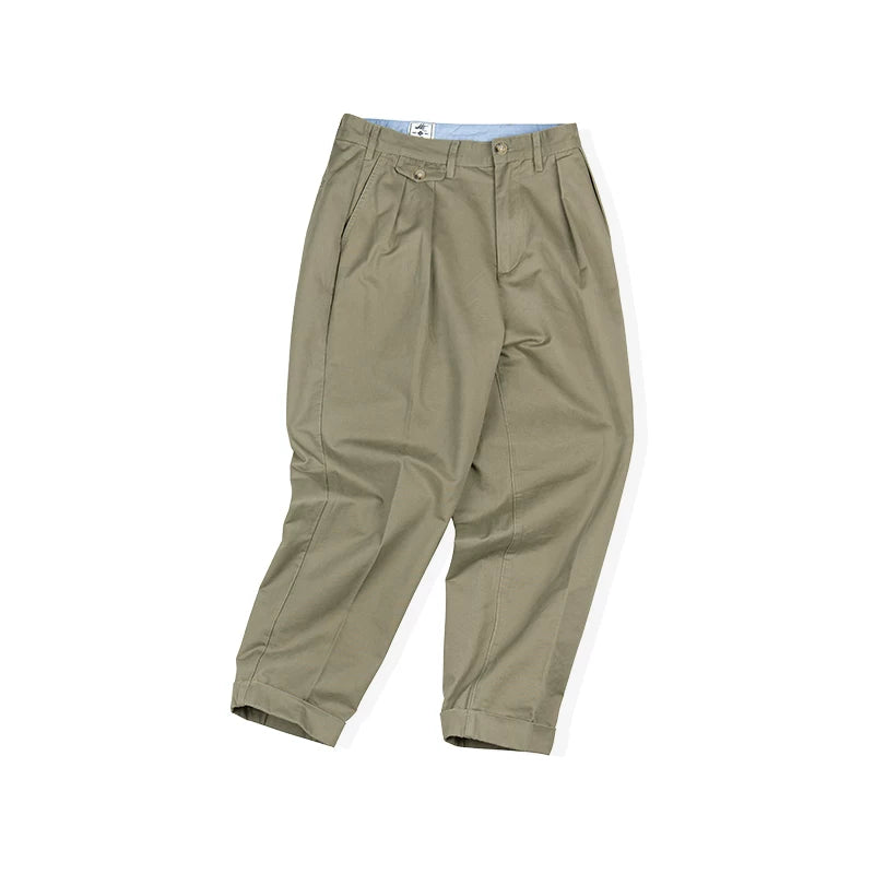 Heritage Taper Pleated Chino Trousers