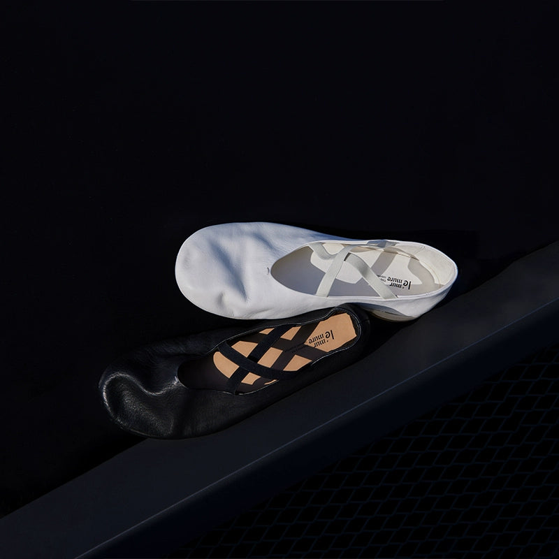 Ballet Flats with Crisscross Elastic Straps
