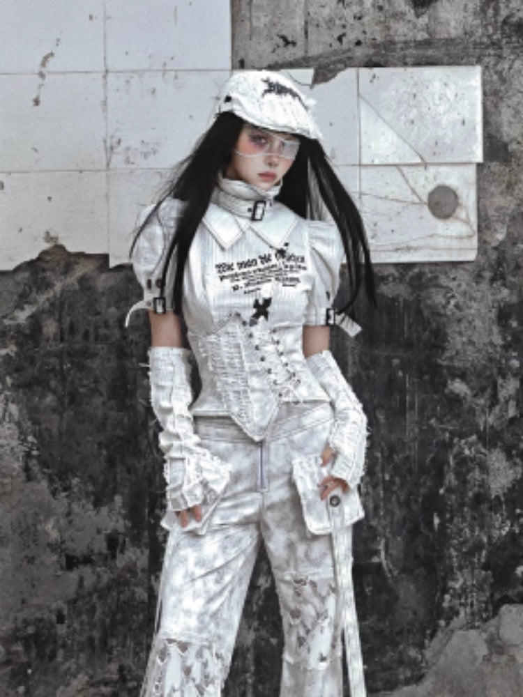 그래피티 디스트레스드 베레모 모자