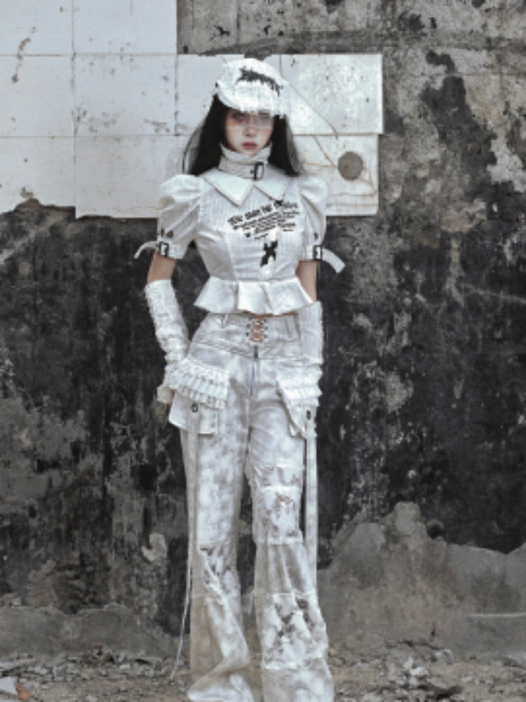 그래피티 디스트레스드 베레모 모자