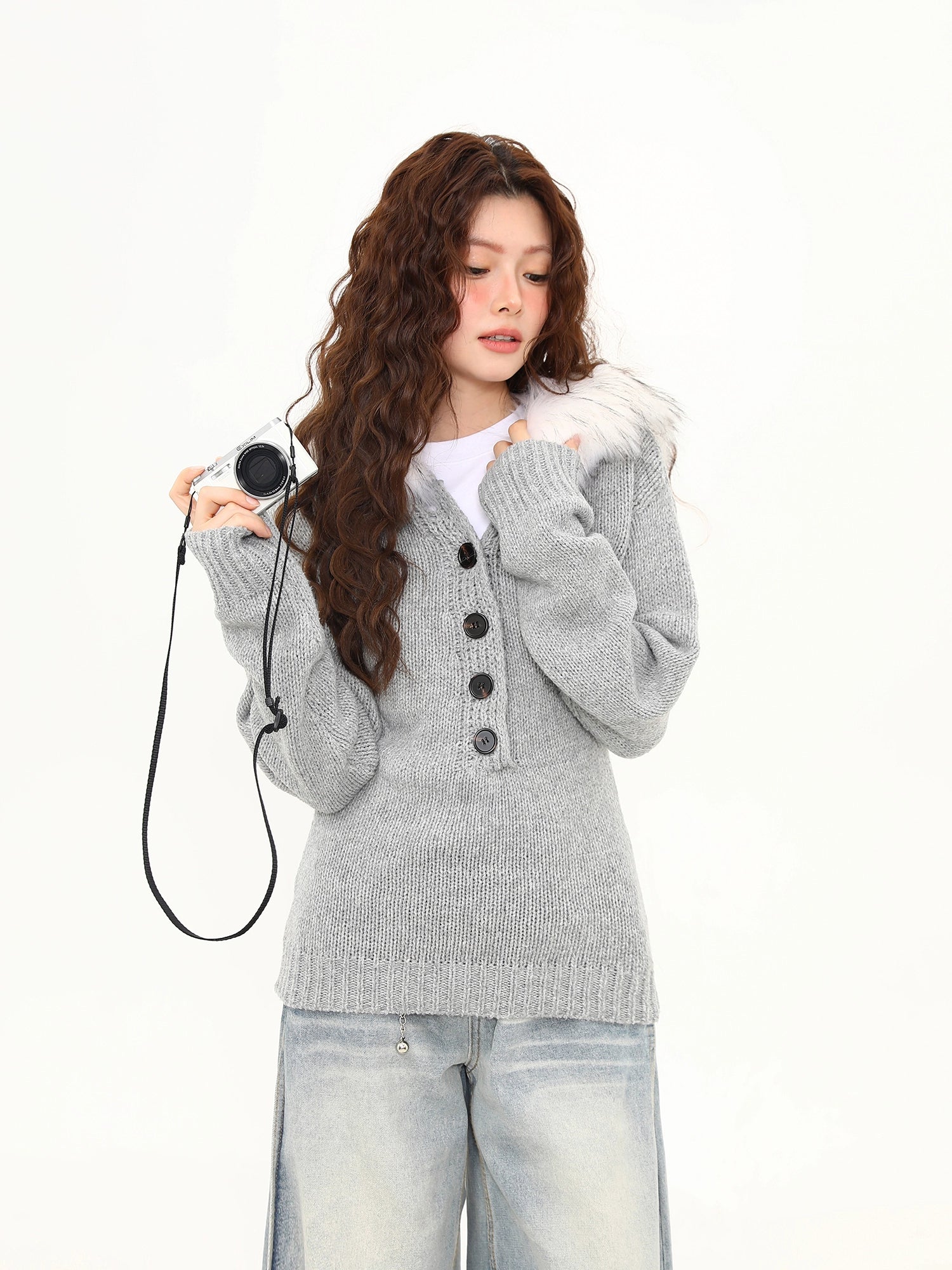 Snowfall Halo Faux Fur Cardigan