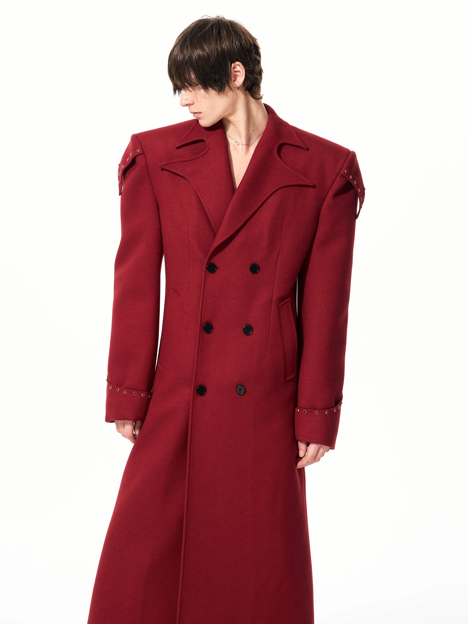 Obsidian Regent Studded Long Coat