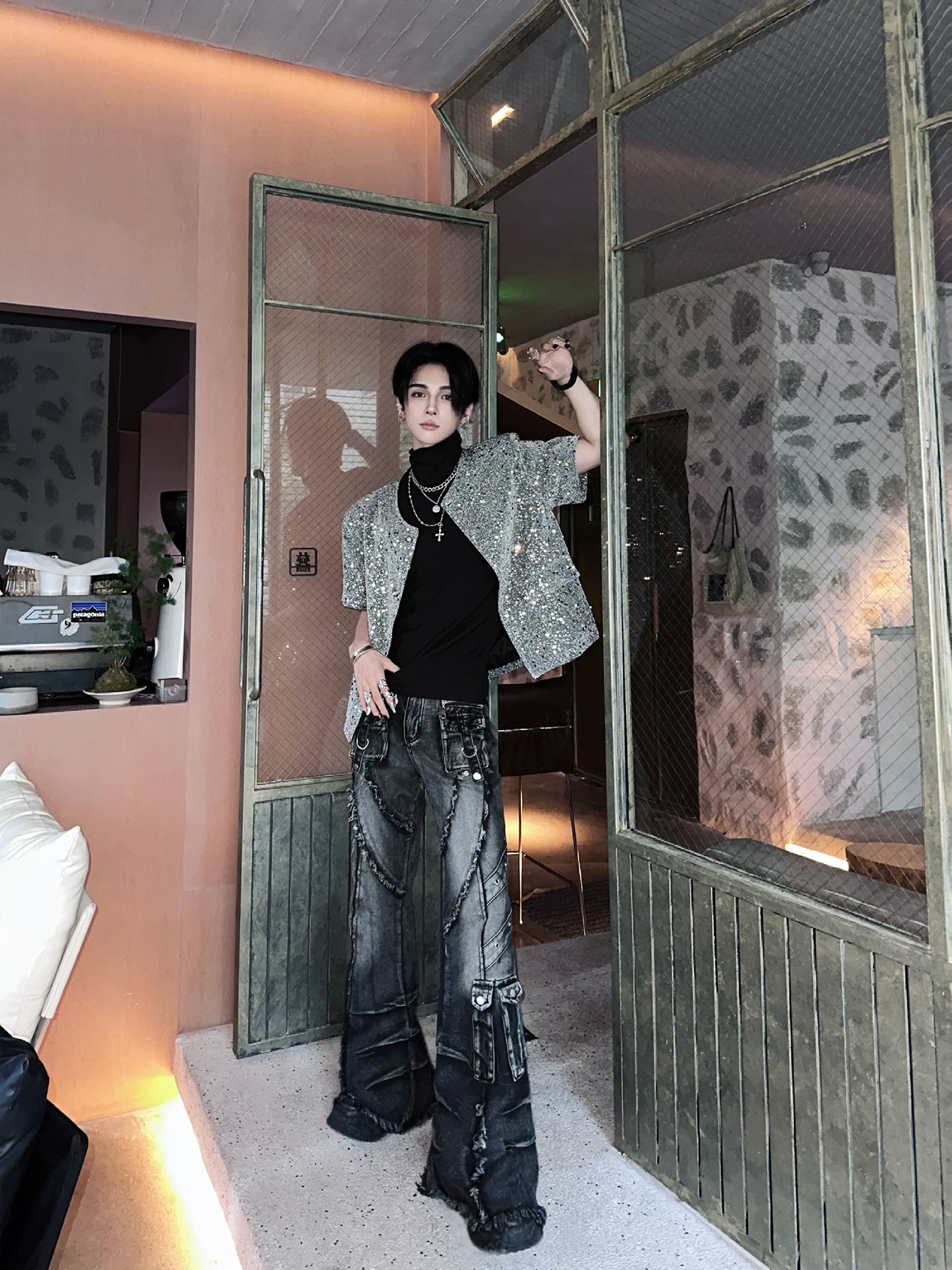 Stellar Shard Sequin Armor Cardigan