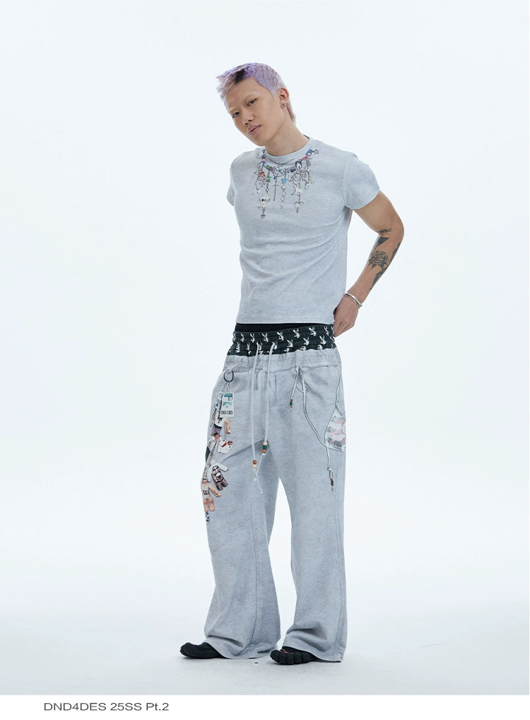 Beaded Necklace Print T-shirt