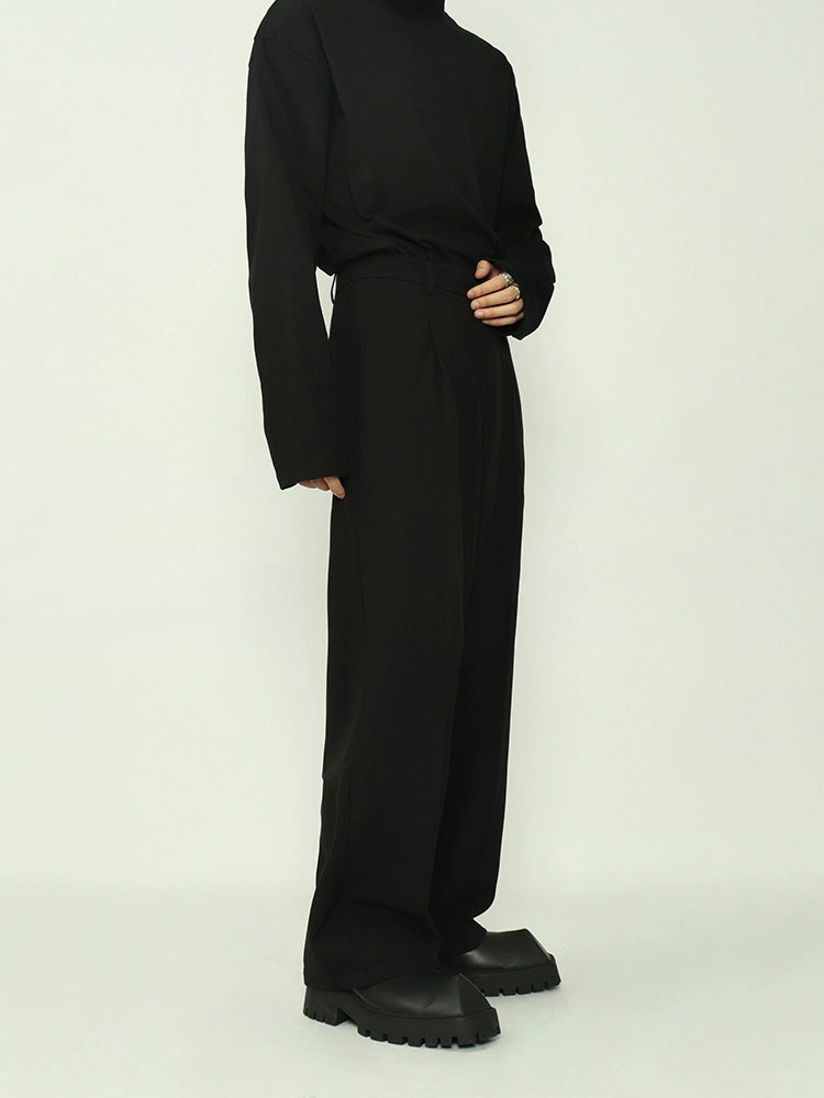 Straight Leg Black Dress Pants