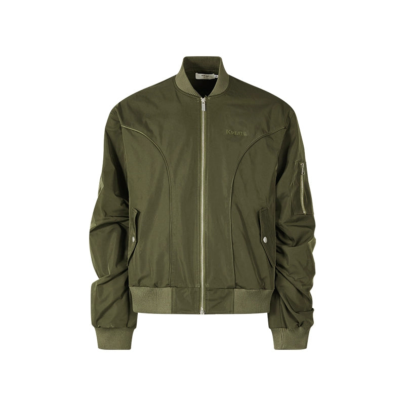 Trendy Ribbed Bomber Jackets