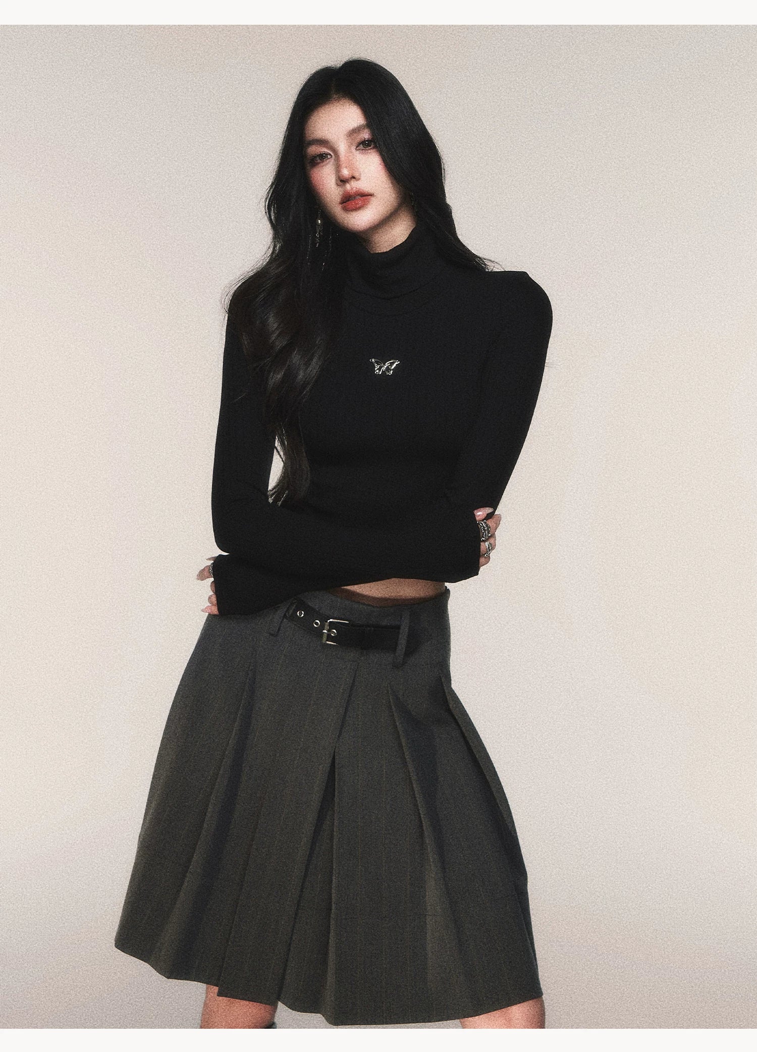 Butterfly Echo Cropped Turtleneck