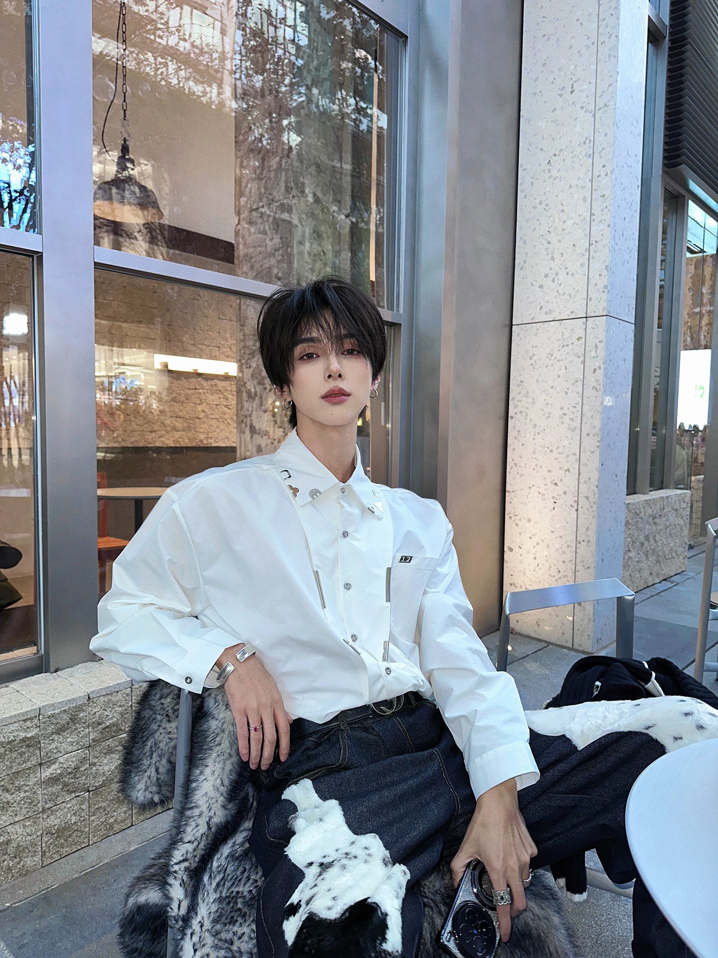 Circuit Sigil Spliced Poplin Shirt