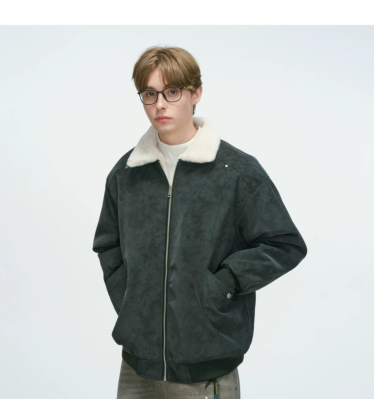 Shearling Transit Reversible Bomber