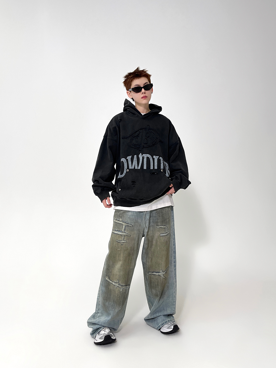 Emblem Oversize Badge Hoodie