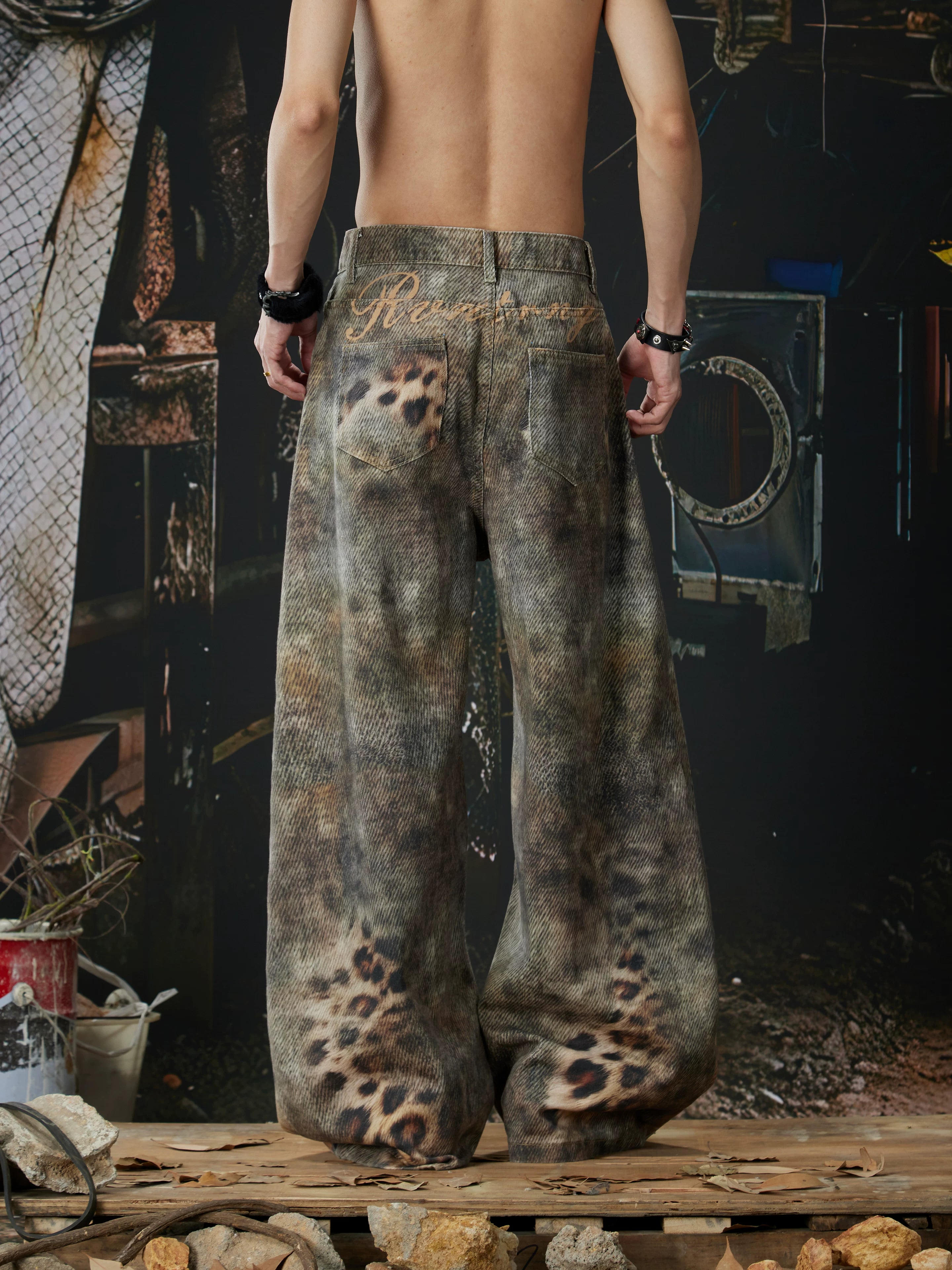 Savage Mirage Leopard Flare Jeans