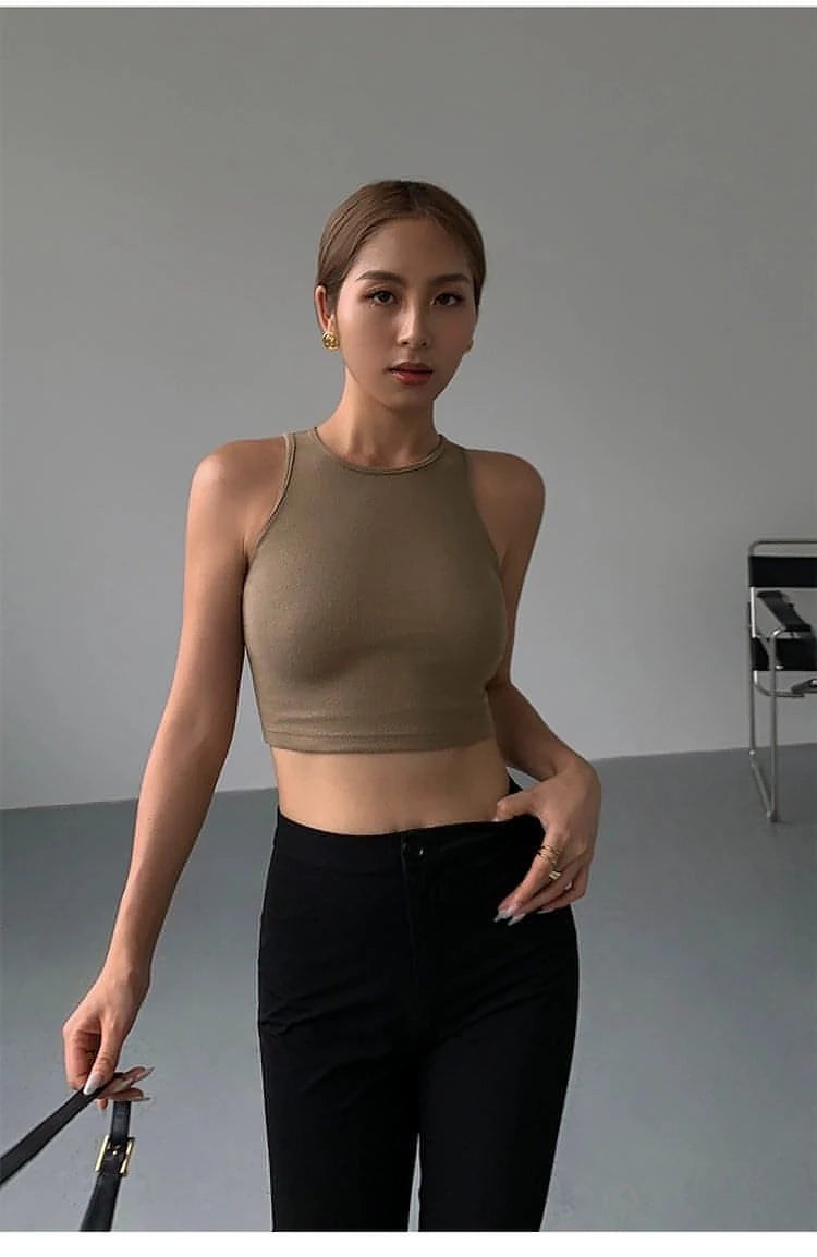 Summer Black Knitted Tank Top - chiclara