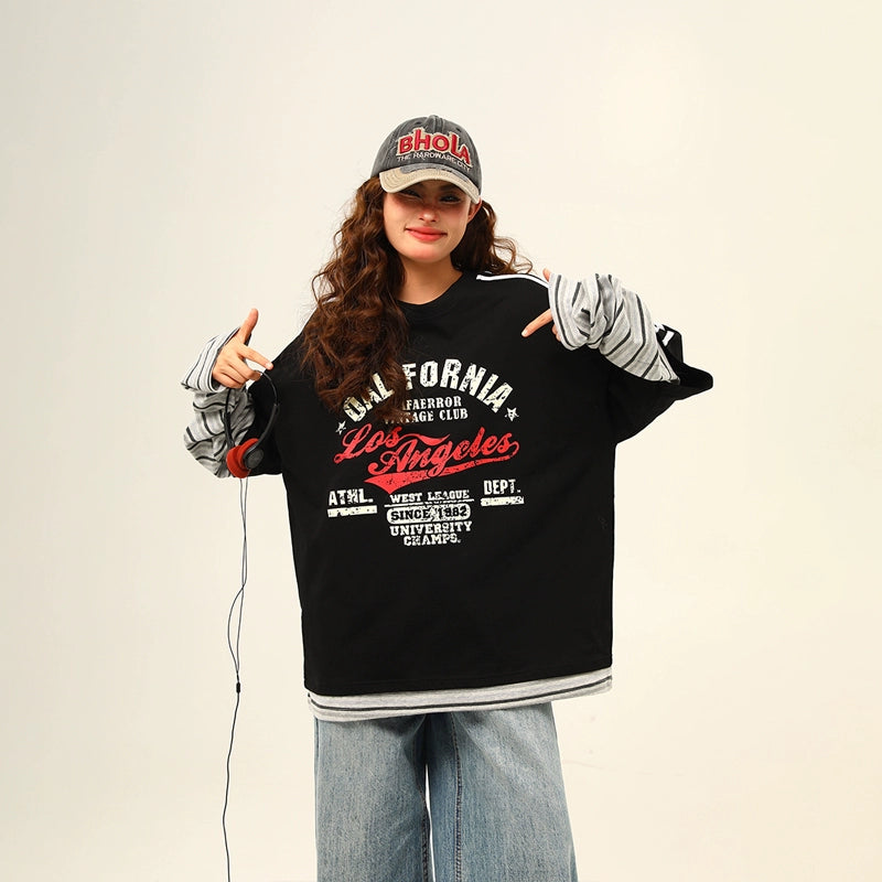 Retro Varsity Layered Street Tee