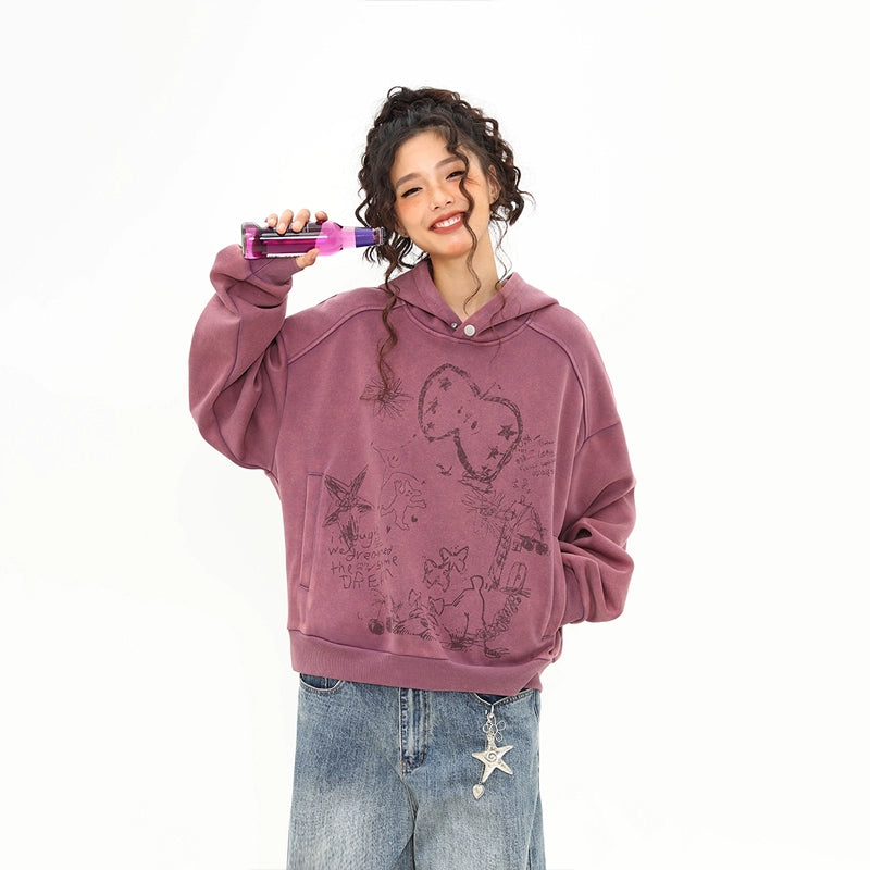 Dream Doodle Grape Hoodie