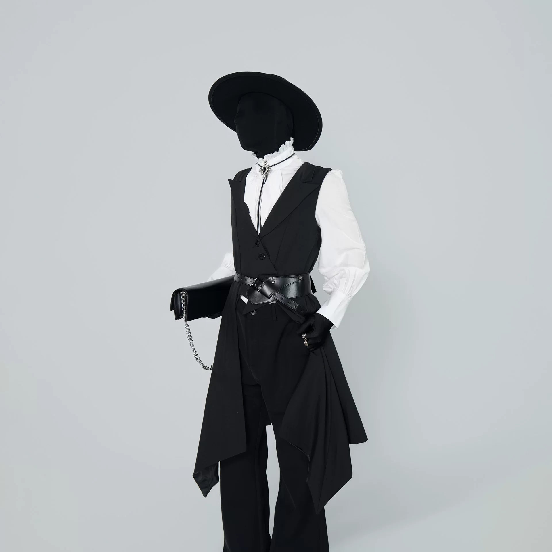 Noir Magistrate Layered Tailcoat Vest