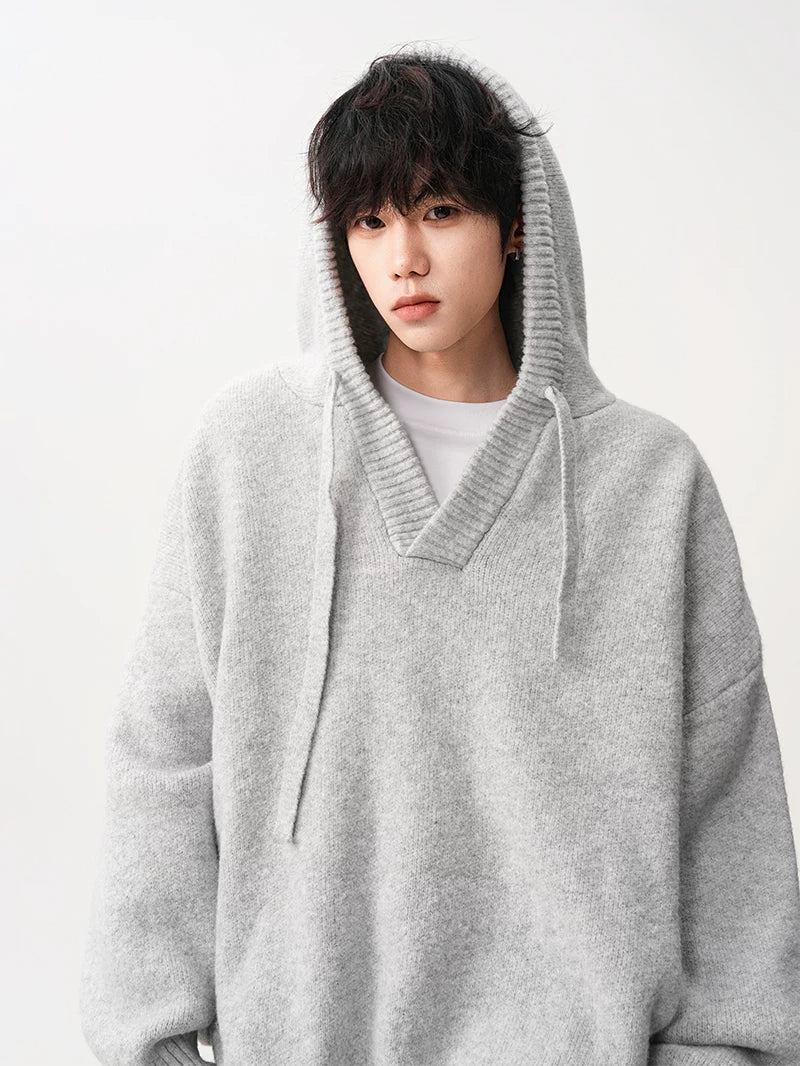 Campus Mist Henley Knit Hoodie