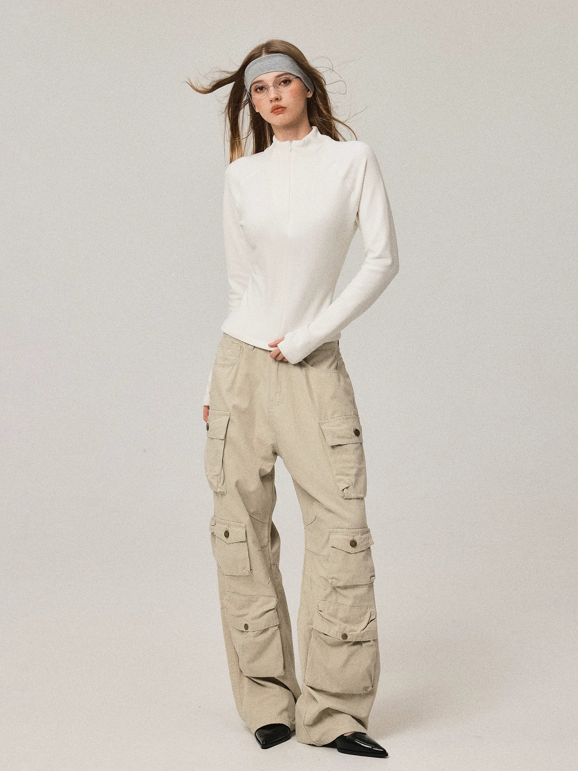 Pantalon à jambes larges occasionnels en vrac hip-hop