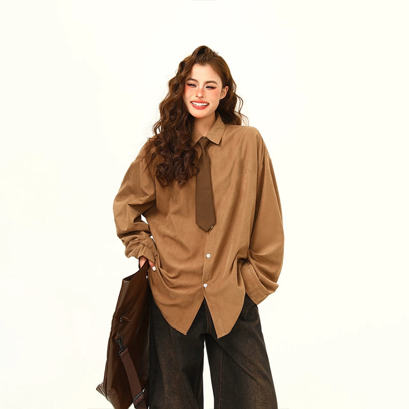 Oversized Shirt with Matching Tie