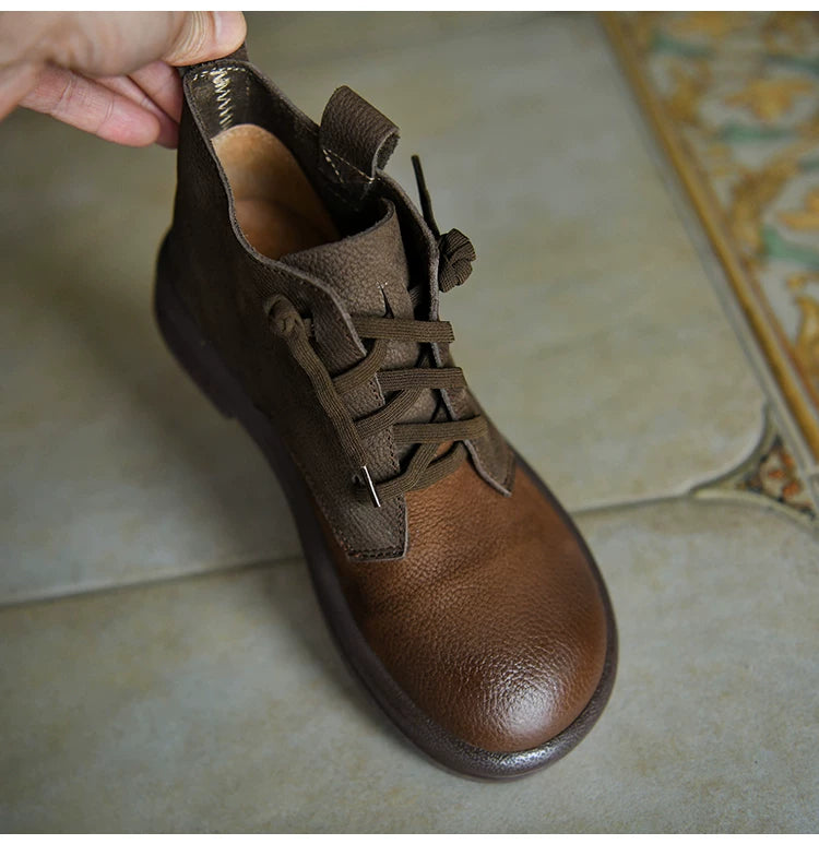 Tavira Two-Tone Leather Lace-Up Shoes