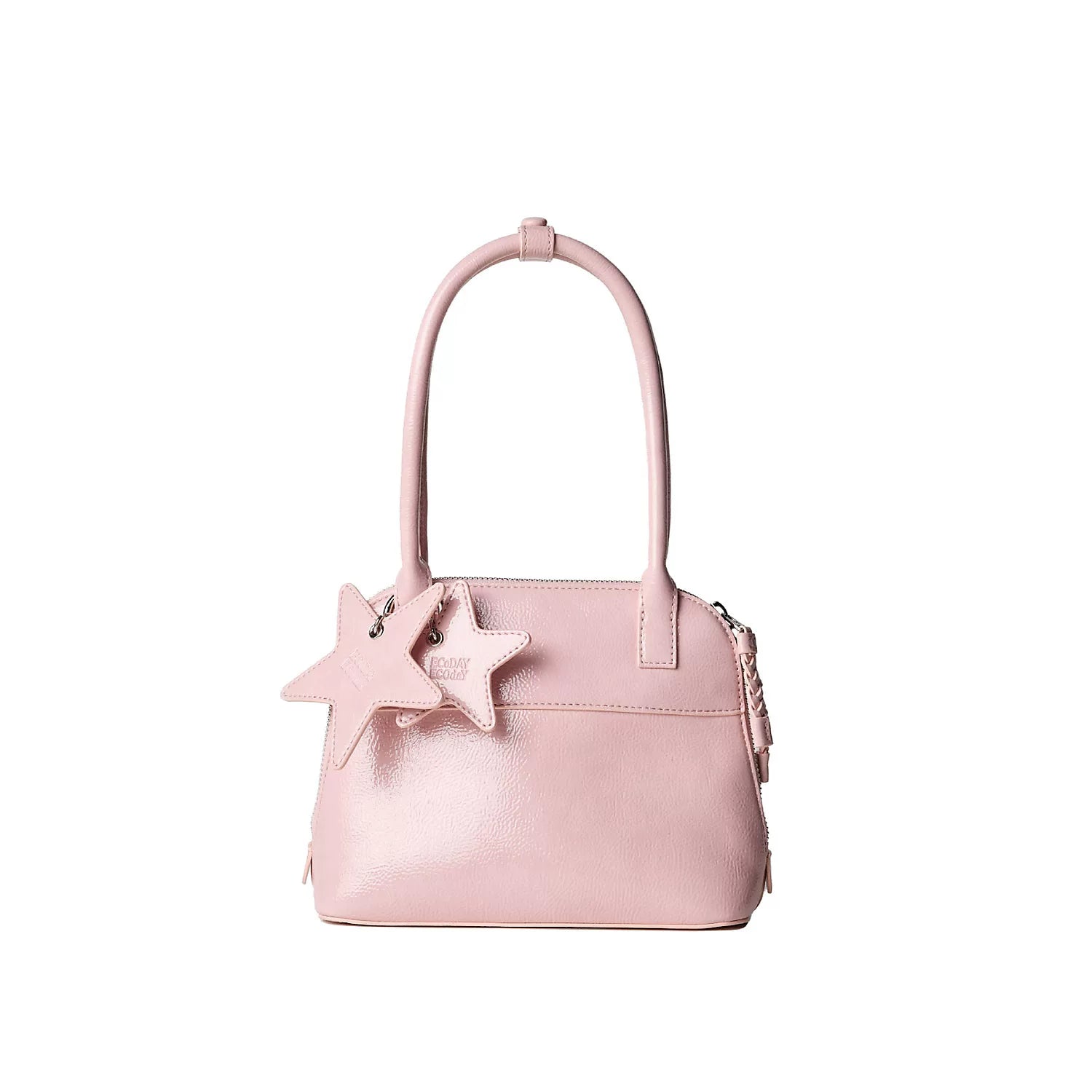 Star-Charm Shell Bowling Handbag - Blush Pink