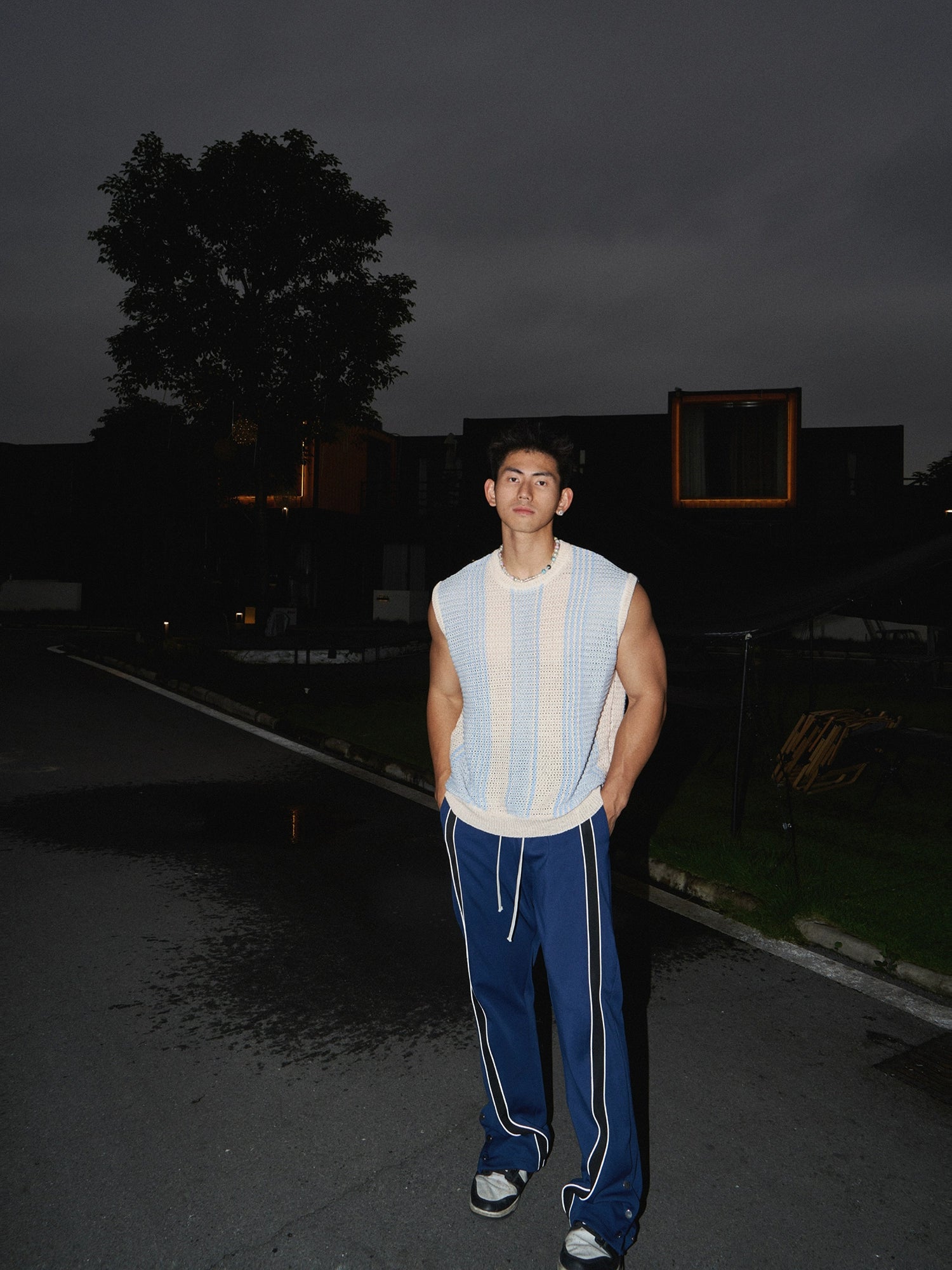 Side Striped Athletic Track Pants
