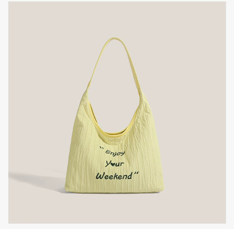 Weekend Whisper Pleated Hobo Bag