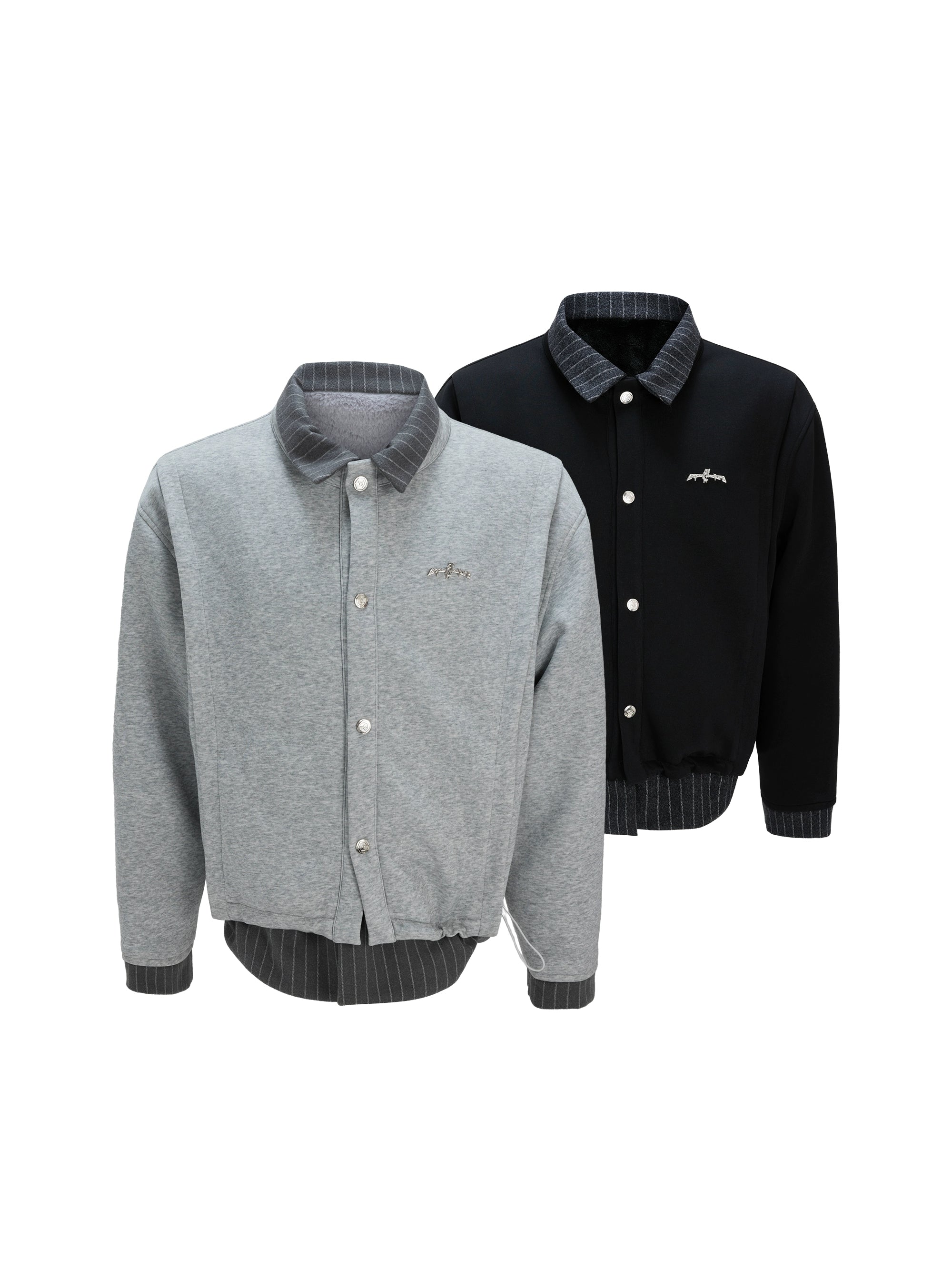 Pinstripe Collar Baseball Jackets