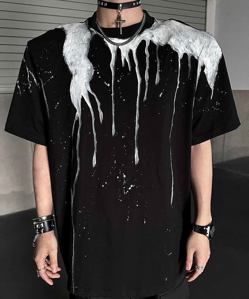Drip Print Oversized T-Shirt