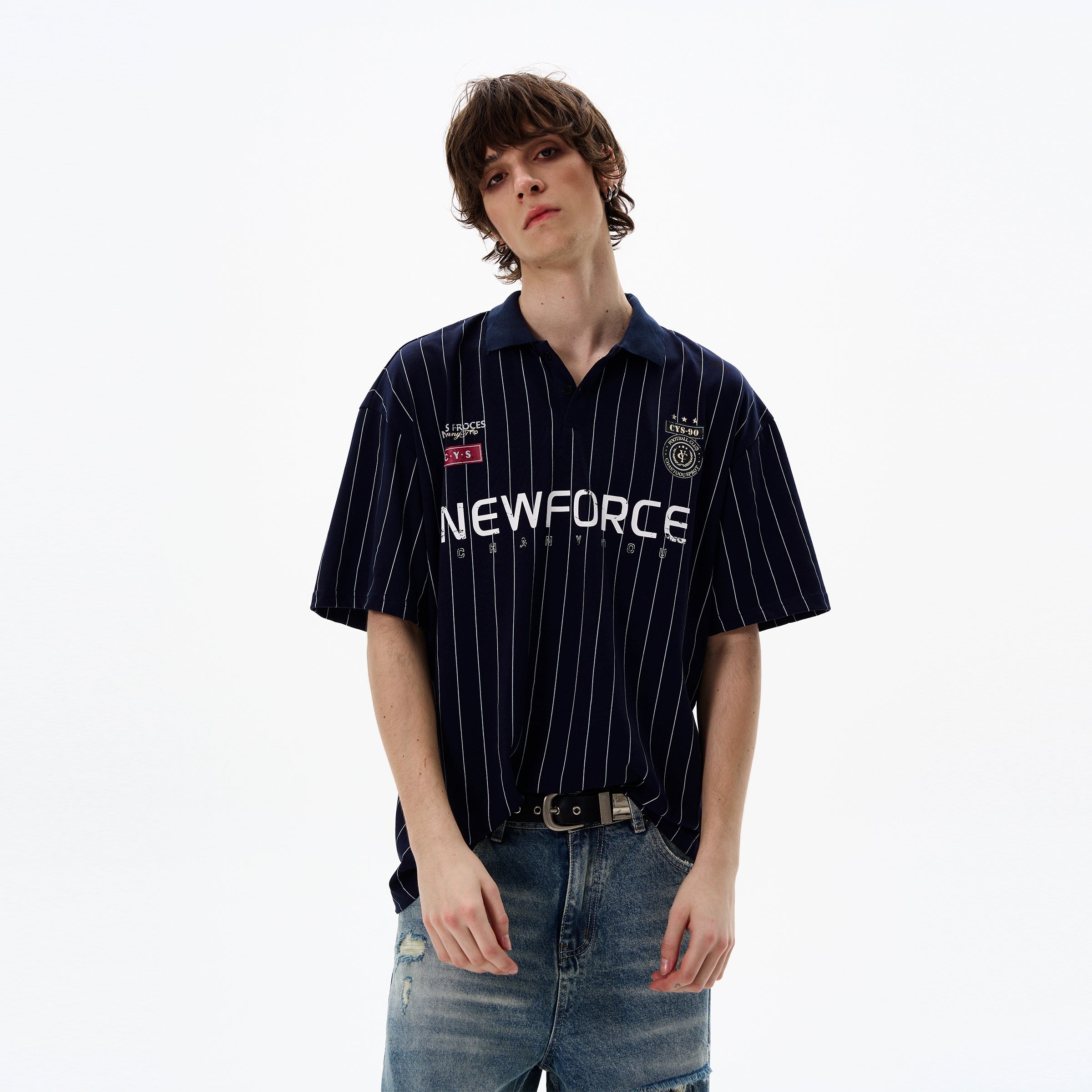 Pinstripe Varsity Energy Polo Shirt
