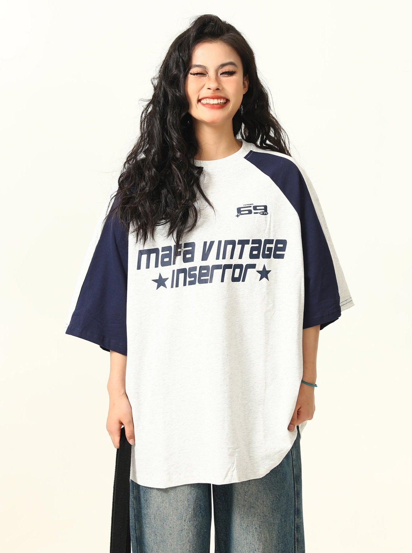 Camiseta de raglán de estilo vintage