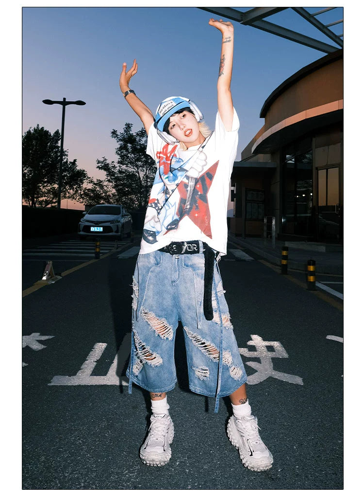 DND4DES Denim Bermudas de mezclilla