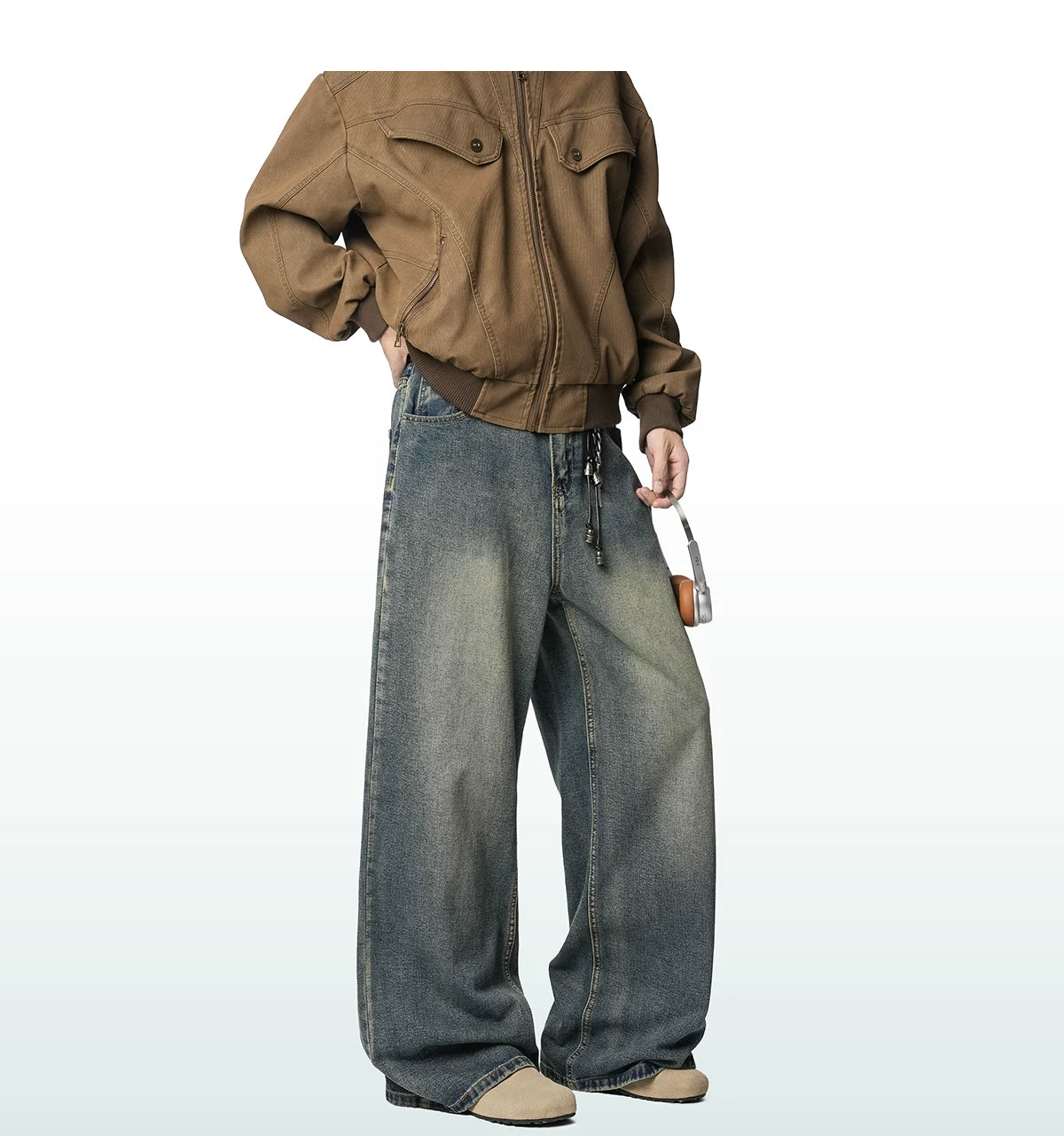 Harbor Fade Wide-Leg Jeans