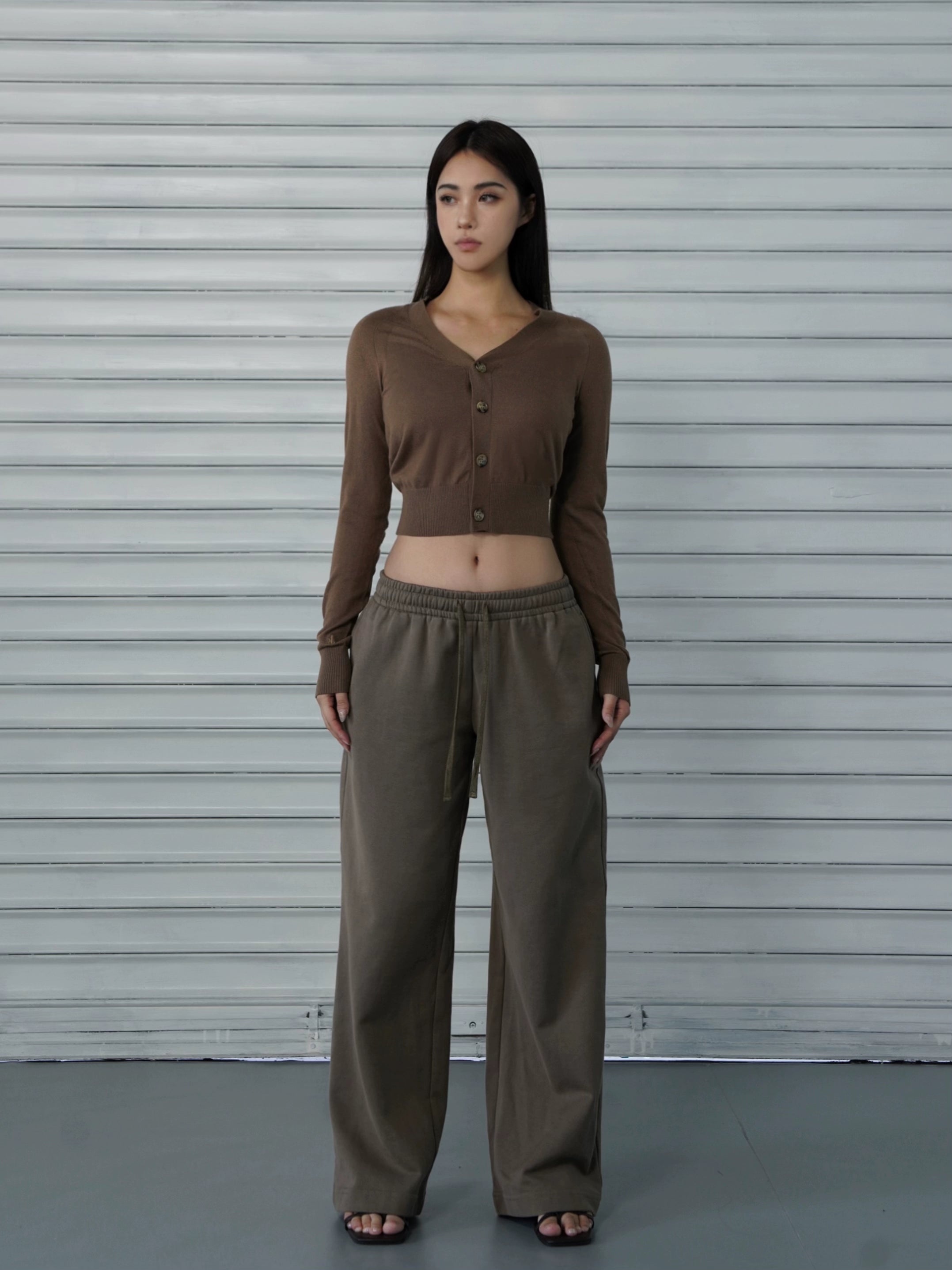 Pantalon sportif à pattes droites en ligne lâche