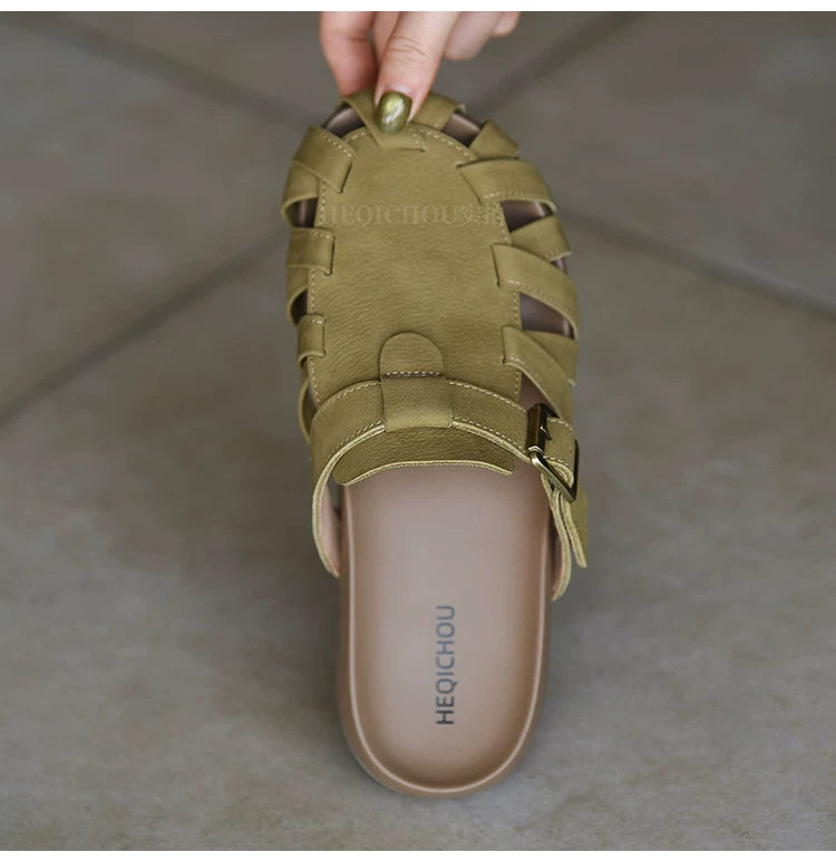 Elowen Woven Buckle Slingback Sandals