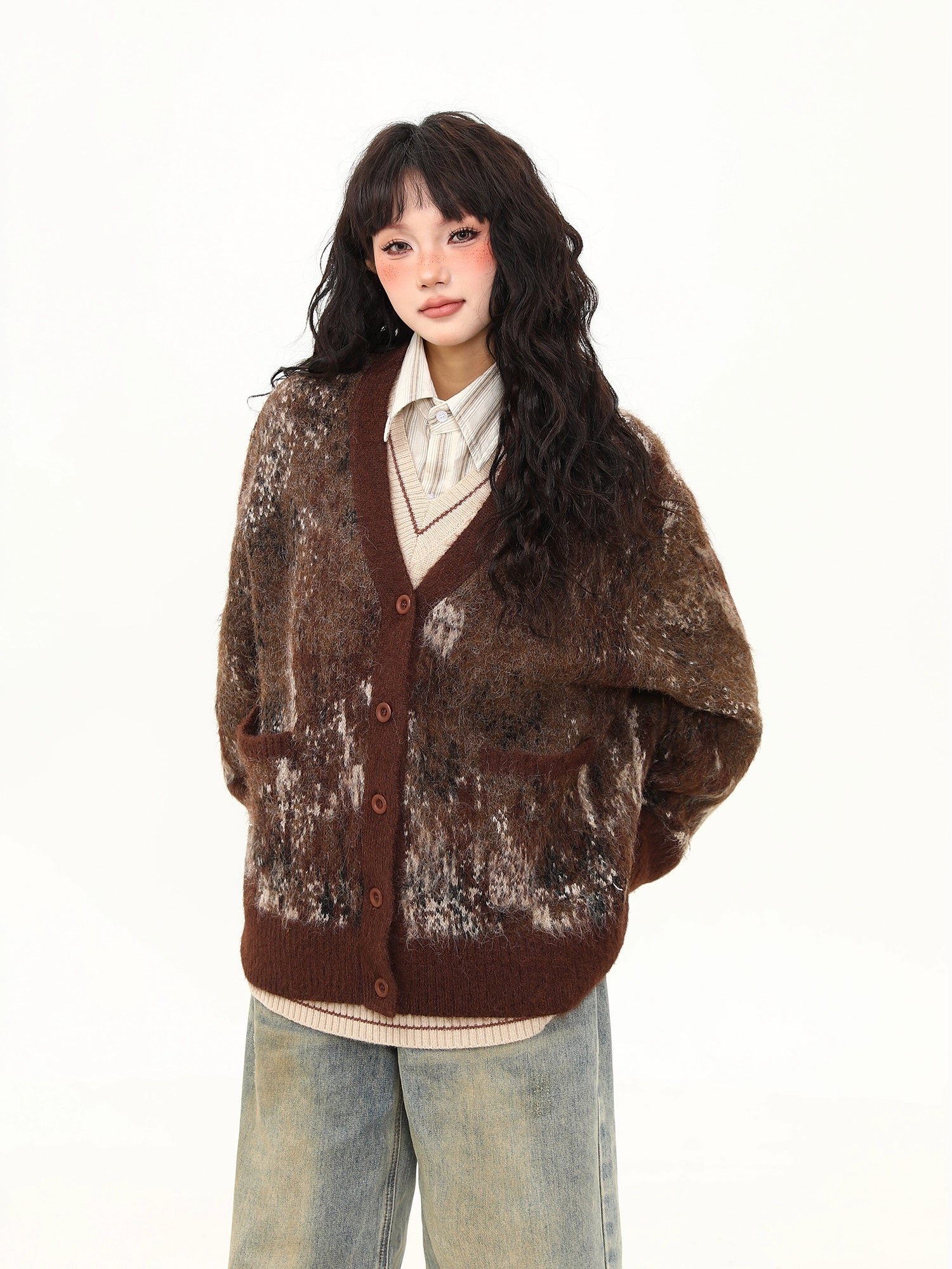 Chestnut Mocha Brushed Cardigan