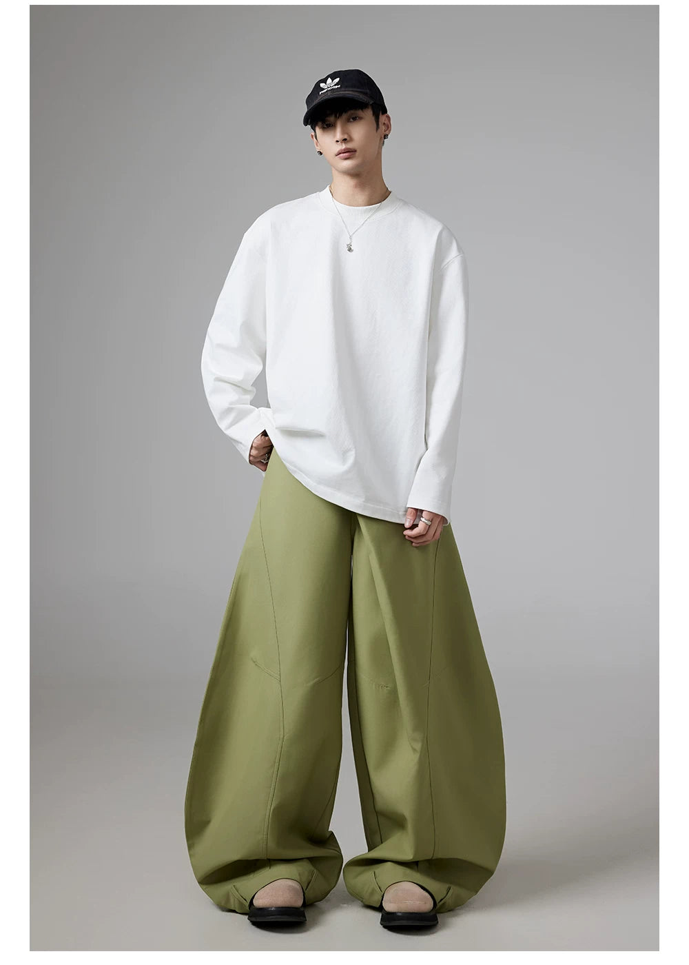 Fold Sculpted Wide Trousers