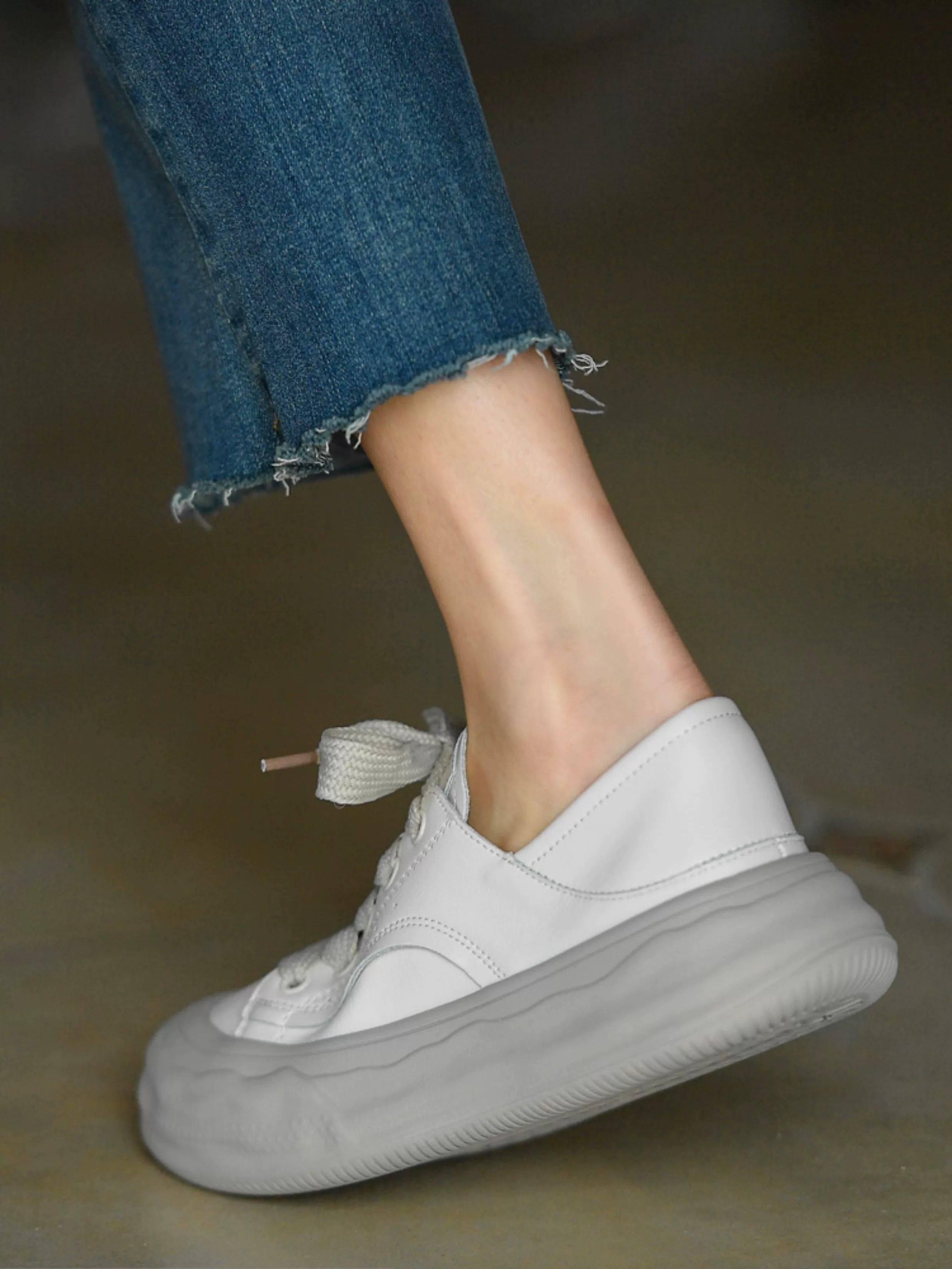 Cloud Crest Chunky White Sneakers