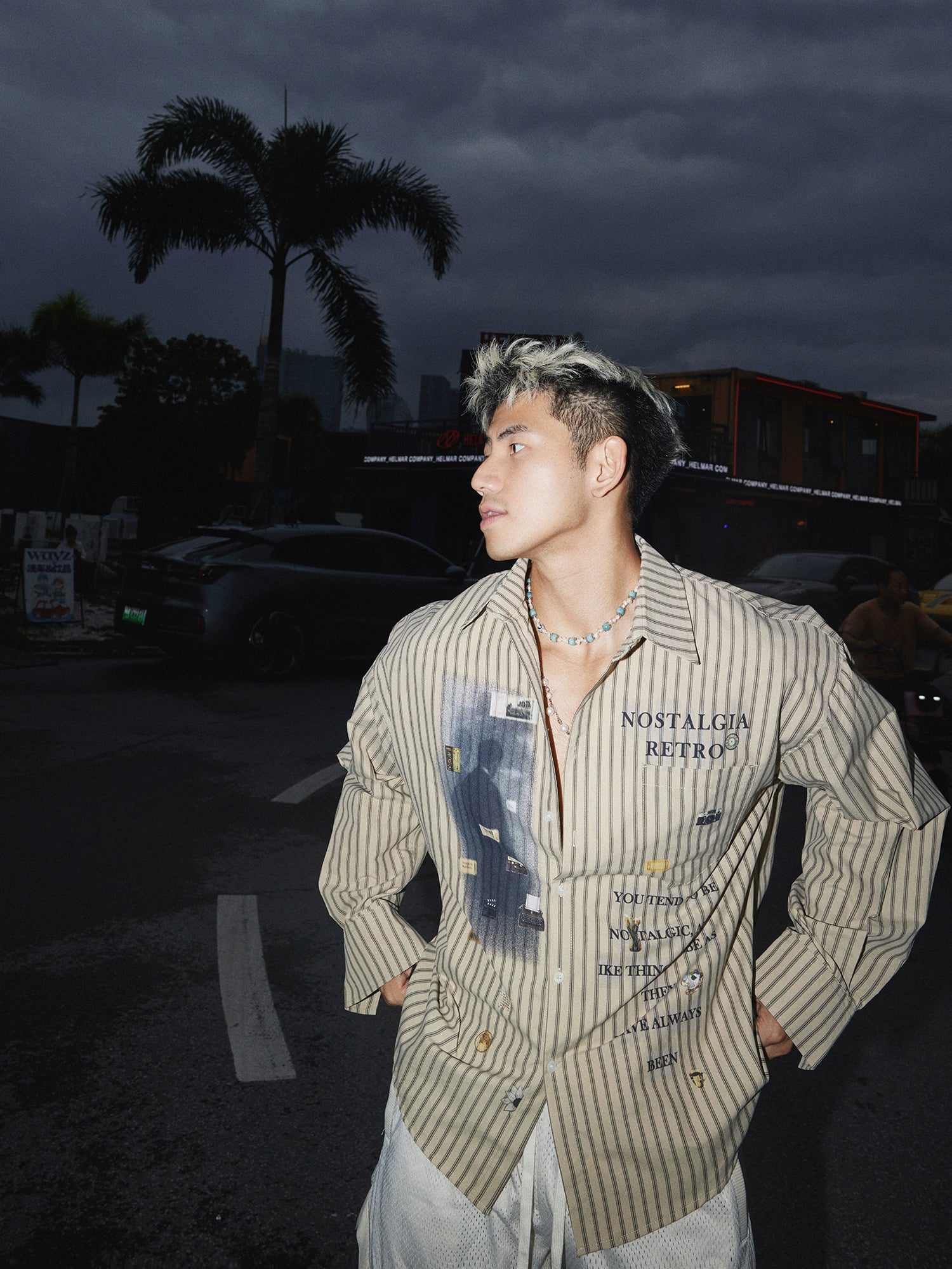Nostalgia Retro Striped Button Shirt